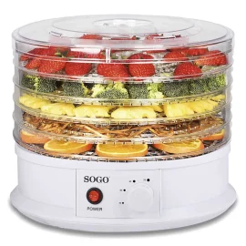 Sogo - 5 tier food dehydrator white - ss-10460