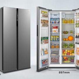 Midea - side by side refrigerator - mers530fge02 - silver