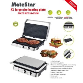 Matestar mat-5027gr sandwich 2200w contact griller